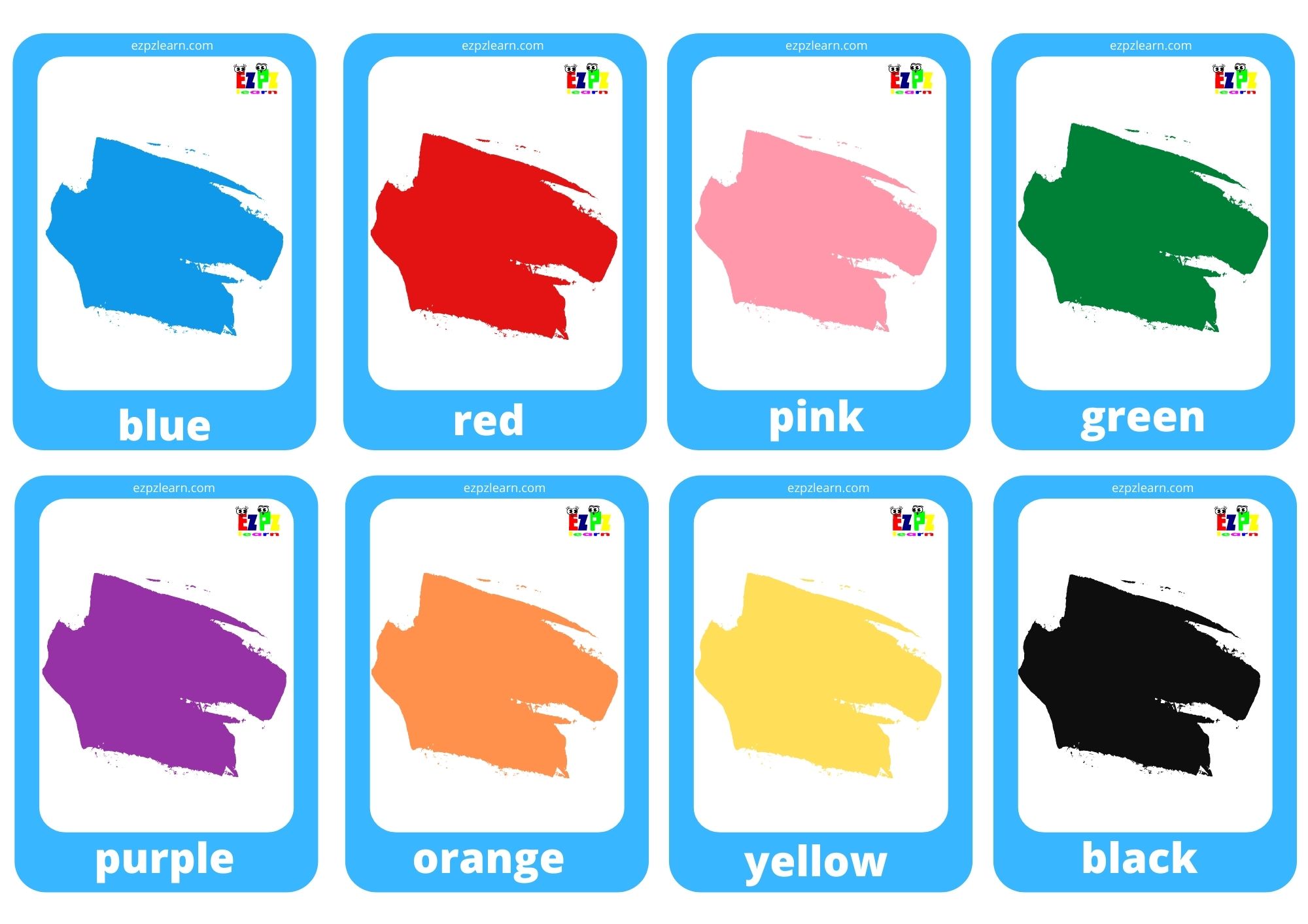 Colors Game Cards / Mini Flashcards
